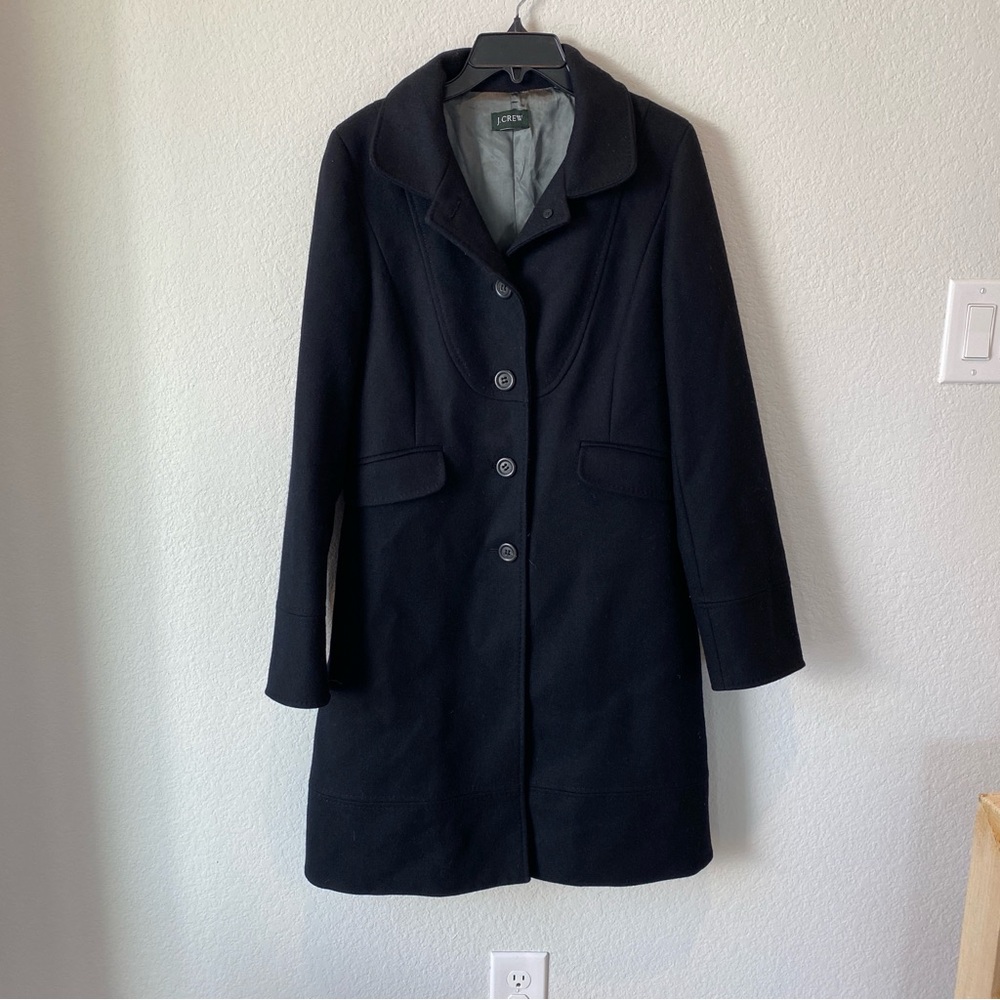 J. Crew Black Coat Size 10